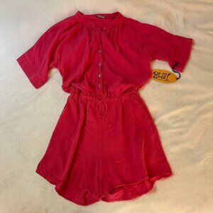 NWT Oh My Gauze! Short-sleeve Romper in Watermelon